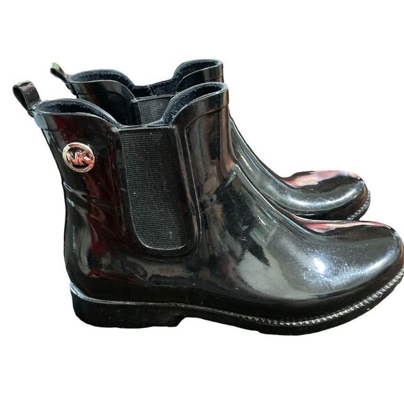 Michael Kors Rubber Chelsea Rain Ankle Boots / SZ: 8 - Picture 2 of 7
